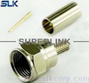 F plug straight crimp connector for RG59-144 cable 75 ohm 7FCM11S-A10-004