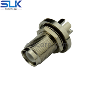 RP TNC jack straight solder connector for .062" cable bulkhead rear mount 50 ohm 5RTCF28S-P41