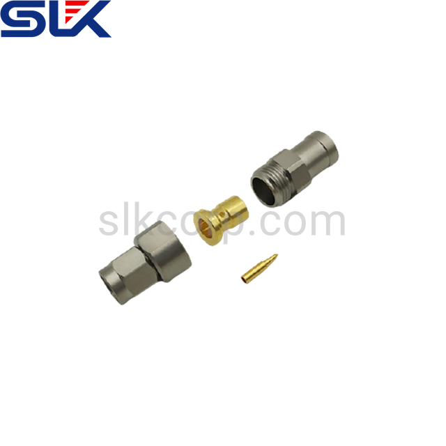 SMA plug straight solder connector for SLA-520 cable 50 ohm 5MAM15S-A490-001