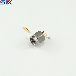 SMA plug straight crimp connector for Tflex-402 cable 50 ohm 5MAM15S-A81-012