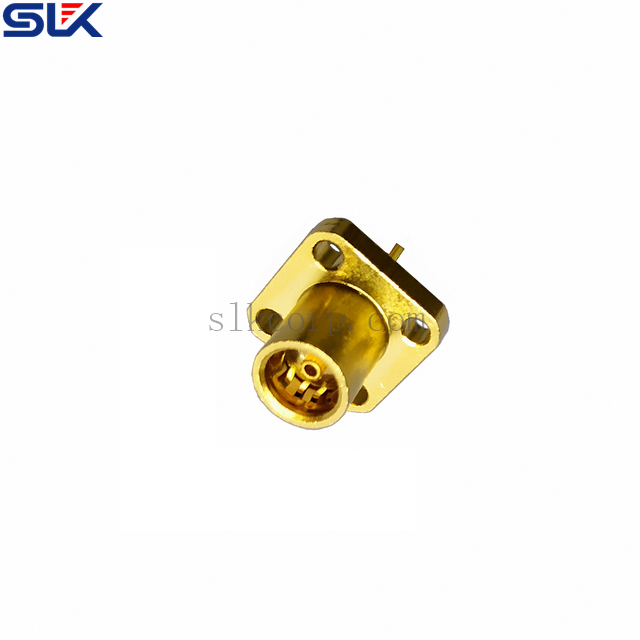 BMA jack straight connector 4 holes flange 50 ohm 5BMF25S-P01-005