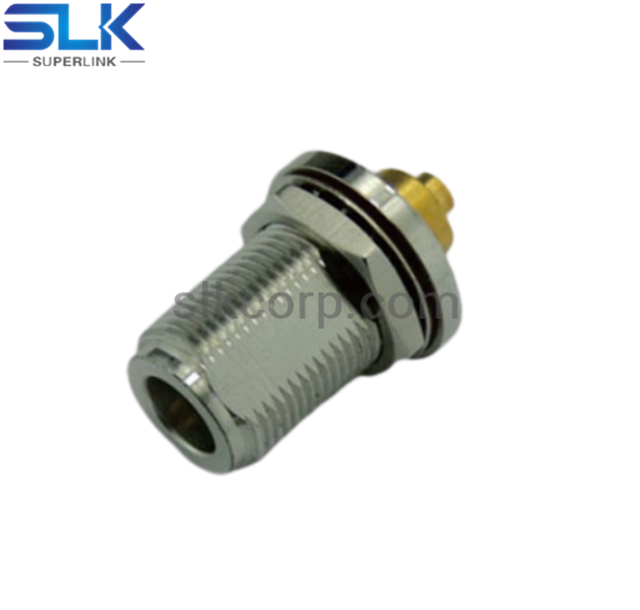 N jack straight solder connector for RG402/270-141 SXE cable bulkhead rear mount 50 ohm 5NCF35S-S02-005