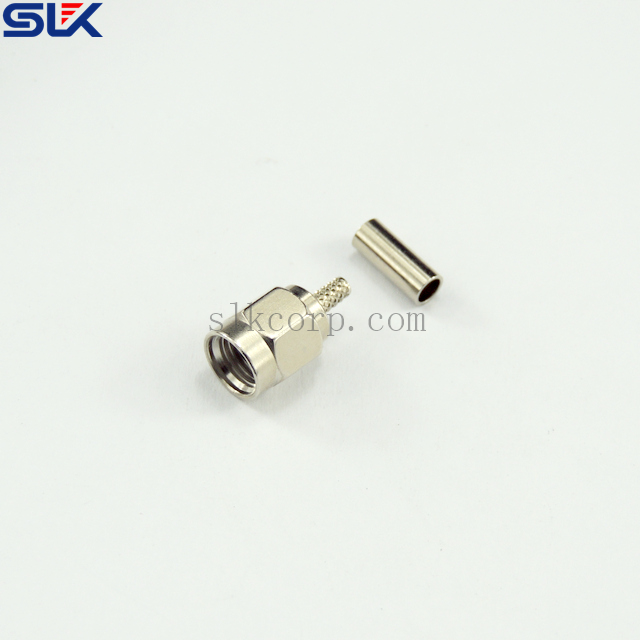 RP SMA plug right angle clamp connector for SFT-316 cable 50 ohm 5RMAM15R-A120