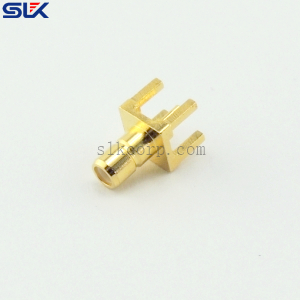 SMB jack straight connector for pcb through hole 75 ohm 7MBF25S-P41-013