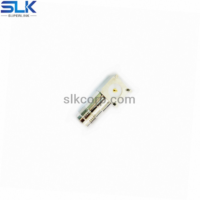 TNC jack right angle connector for pcb through hole 50 ohm 5TCF25R-P41-003