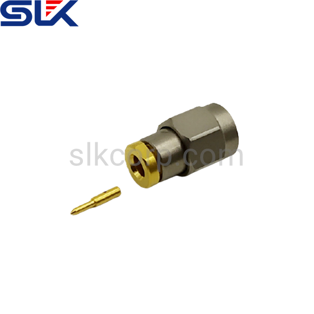 SMA plug straight solder connector for SLD-120 cable 50 ohm 5MAM15S-A492