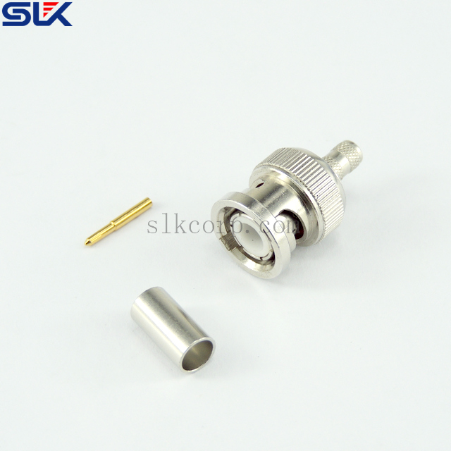 RP BNC plug straight solder connector for LMR-195 cable 50 ohm 5RBNM11S-A45